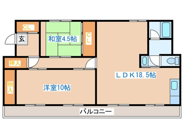 ニヤクコーポの物件間取画像